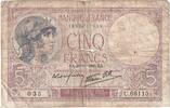 France 5 Francs Violet, 1940-11-28, U.66113, B -
