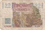 France 50 Francs Le Verrier, T.109, B, Fayette:20.10, KM:127b -