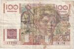 France 100 Francs Jeune Paysan, V.176, Fayette:28.13, KM:128a -