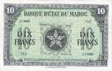 Maroc 10 Francs 1944-03-01, KM:25a -