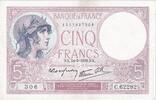 France 5 Francs Violet, C.62282, Fayette:04.08, KM:83 -