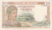 France 50 Francs 1940 Cérès, 1940-03-14, Z.12936 TTB