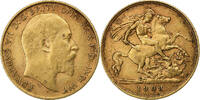 Grande-Bretagne 1/2 Sovereign Edward VII, Or, KM:804 -