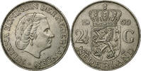 Pays-Bas 2-1/2 Gulden Juliana, Argent, KM:185 -