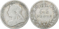 Grande-Bretagne 6 Pence Victoria, Argent, KM:779 -