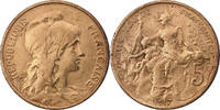 France 5 Centimes Dupuis, Paris, Bronze, Gadoury:165, KM:842 -