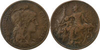 France 5 Centimes Dupuis, Paris, Bronze, Gadoury:165, KM:842 -