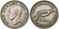 Nouvelle-Zélande 6 Pence George VI, Cupro-nickel, KM:16 -