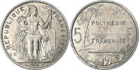 Polynésie française 5 Francs Paris, Aluminium, Lecompte:55 -