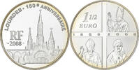 France 1-1/2 Euro Lourdes 150e Anniversaire, Paris, Argent, KM:1561 -
