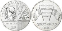 France 1/4 Euro Benjamin Franklin, Paris, Argent, KM:1442 -