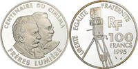 France 100 Francs Centenaire du Cinéma, Paris, Argent, KM:1072 -