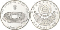 Corée du Sud 5000 Won XXIV OLYMPIAD SEOUL 1988, Seoul, Argent -