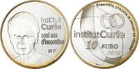 France 10 Euro Institut Curie, Paris, Argent, KM:1611 -