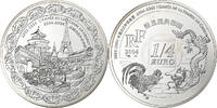 France 1/4 Euro Année de la Chine en France, Paris, Argent -