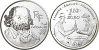 France 1-1/2 Euro Paul Cézanne, Paris, Argent, KM:1453 -