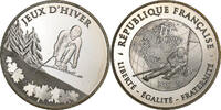 France 10 Euro Jeux d'Hiver - Ski Alpin, Paris, Argent, KM:1634 -