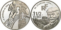 France 1-1/2 Euro Pierre de Coubertin, Paris, Argent, KM:1361 -