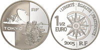 France 1-1/2 Euro Vol Paris-Tokyo, Paris, Argent, KM:1343 -