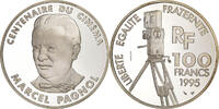 France 100 Francs Marcel Pagnol, Paris, Argent, KM:1944 -