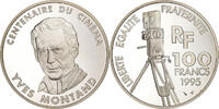 France 100 Francs Yves Montand, Paris, Argent, KM:1104 -