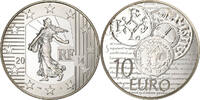 France 10 Euro Charlemagne, BE, Paris, Argent -