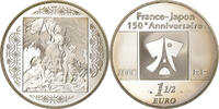 France 1-1/2 Euro 150e Anniversaire France - Japon, Paris, Argent -
