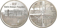 France 10 Euro Centre Georges Pompidou, Paris, Argent, KM:1686 -