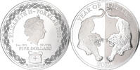 Tokelau 5 dollars, 1 oz Élisabeth II, Année du Tigre, Pobjoy Mint, BE -