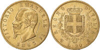 Italie 20 Lire Vittorio Emanuele II, Turin, Or, KM:10.1 -