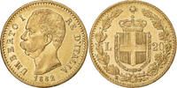 Italie 20 Lire Umberto I, Rome, Or, KM:21 -
