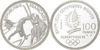France 100 Francs JO Albertville 92, Paris, BE, Argent -
