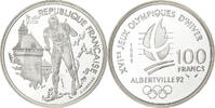 France 100 Francs JO Albertville 92, Paris, BE, Argent -