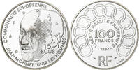 France 100 Francs-15 Ecus Jean Monnet, Paris, BE, Argent -