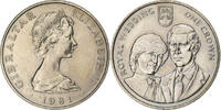 Gibraltar Crown Élisabeth II, Cupro-nickel, KM:14 -