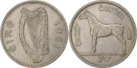 Irlande 1/2 Crown Cupro-nickel, KM:16a -