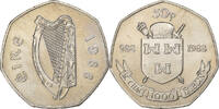 Irlande 50 Pence Cupro-nickel, KM:26 -