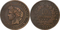 France 10 Centimes Cérès, Paris, Bronze, Gadoury:265a, KM:815.1 -