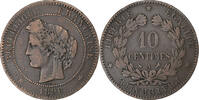 France 10 Centimes Cérès, Paris, Torche, Bronze, Gadoury:265a -