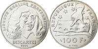 France 100 Francs Descartes, Paris, Argent, Gadoury:906, KM:996 -