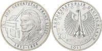 Allemagne 10 Euro BE, Karlsruhe, Argent, KM:295 -