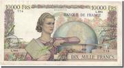 France 10,000 Francs Billet, 10 000 F 1945-1956 ''Génie Français'' -