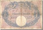 France 50 Francs Billet, 50 F 1889-1927 ''Bleu et Rose'' -