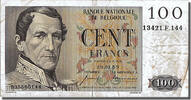 100 Francs 1959 Belgien Geldschein, 1959-01-20, SS SS