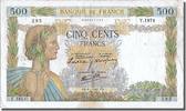 France 500 Francs Billet, 500 F 1940-1944 ''La Paix'', 1941-01-09 -