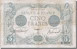 France 5 Francs Billet, 5 F 1912-1917 ''Bleu'', 1915-09-28 -