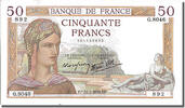 France 50 Francs Billet, 50 F 1934-1940 ''Cérès'', 1938-03-31 -