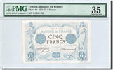 France 5 Francs Noir, 1872-11-15, C.1341, VF 35, PMG -