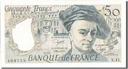 France 50 Francs Billet, 50 F 1976-1992 ''Quentin de La Tour'' -