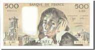 France 500 Francs Billet, 500 F 1968-1993 ''Pascal'', 1989-03-02 -